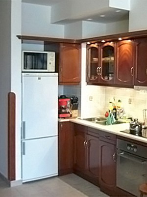 hűtőbeépítés és konyhapult világítás